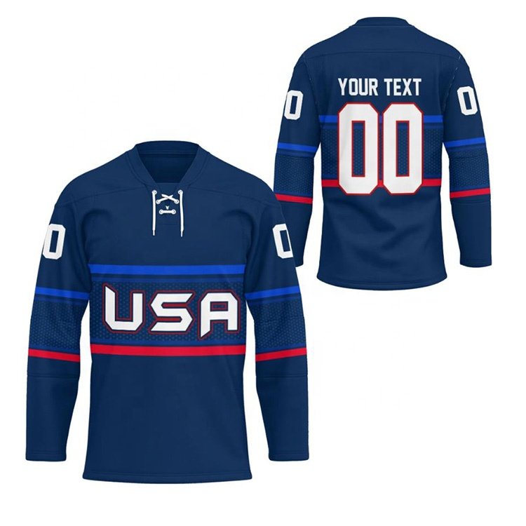China manufacturer 5xl custom made blank ice hockey jersey
