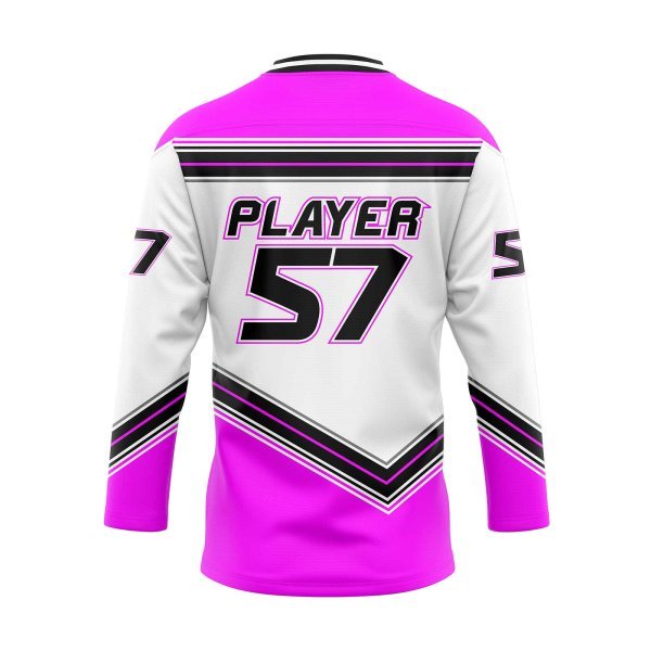 Embroidery Applique fashion pink ice hockey jersey custom made usa hockey jersey streetwear no minimum