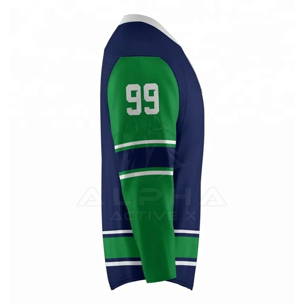 Custom Made Lightweight Men's Ice Hockey Jersey High Quality Polyester OEM Printed Team Name on Sale for Sports Wear