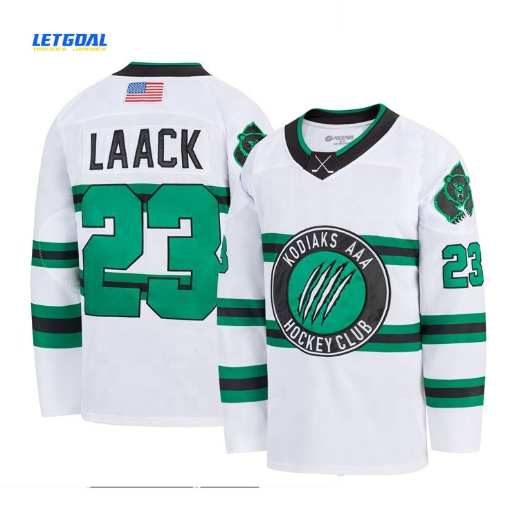 Custom Hockey Jersey Sublimated Stripes Tackle Twill Patches Team Logo Hockey Jersey Custom Embroidery Uniform for Ice Hockey