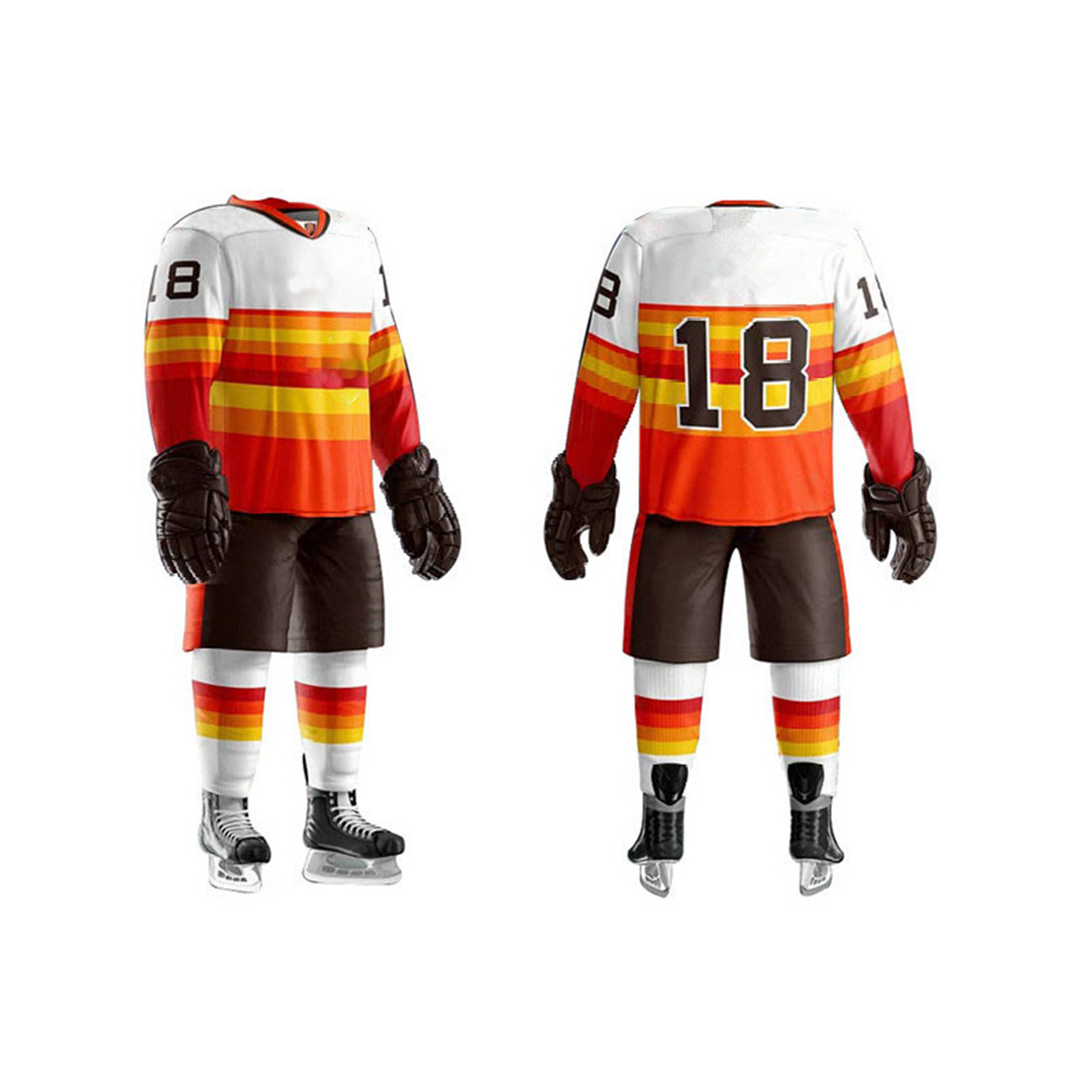 2024 Best Selling Sublimation Ice Hockey Jersey Long Sleeves Jersey 100% Polyester