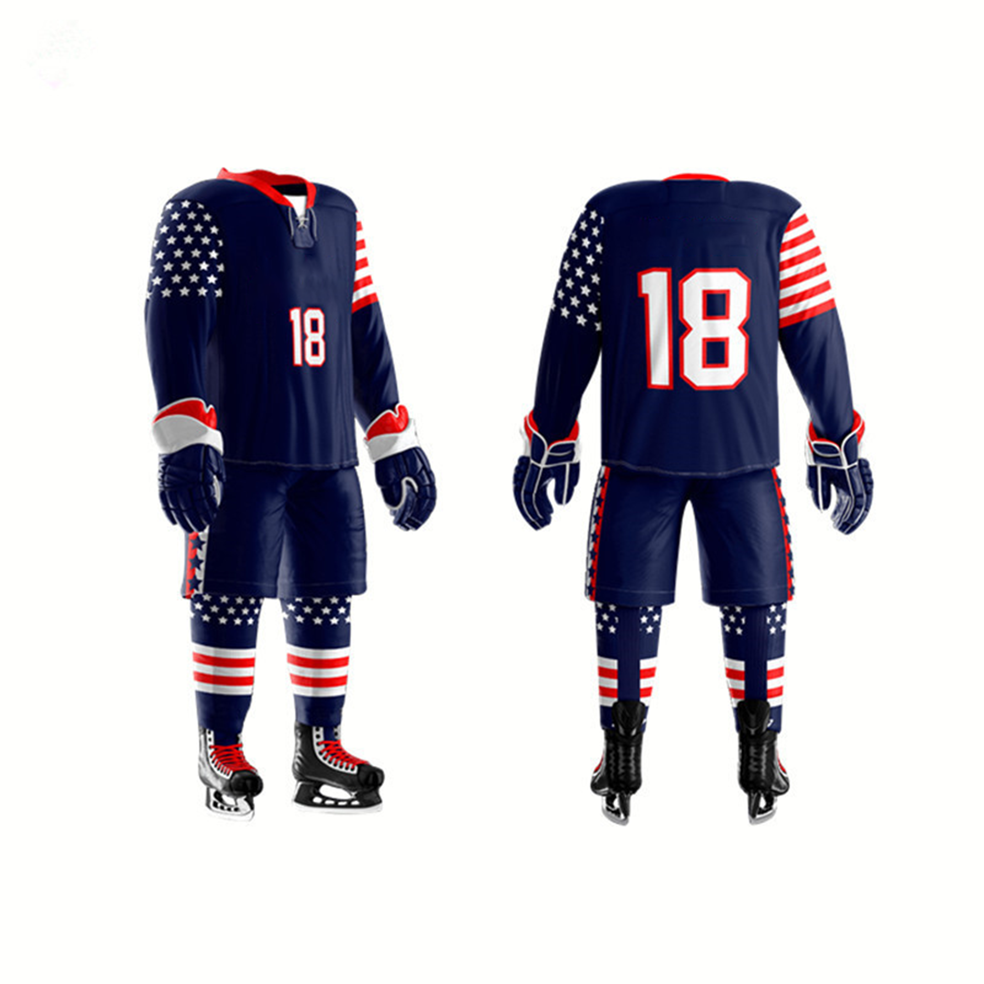 2024 Best Selling Sublimation Ice Hockey Jersey Long Sleeves Jersey 100% Polyester