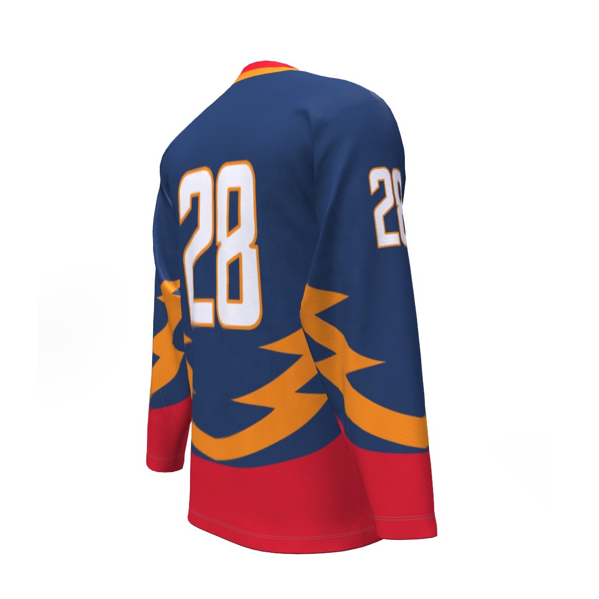 Wholesale Best Quality Hot Selling 100% Polyester Men's Ice Hockey Jersey Long Sleeve Plus Size Custom with OEM Team Name