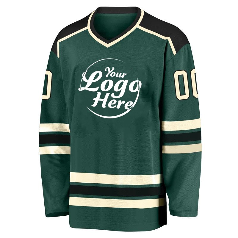 Customize Long Sleeved Ice Hockey American Football Jerseys OEM Team Name Custom Design with Embroidery Blank Pattern Style