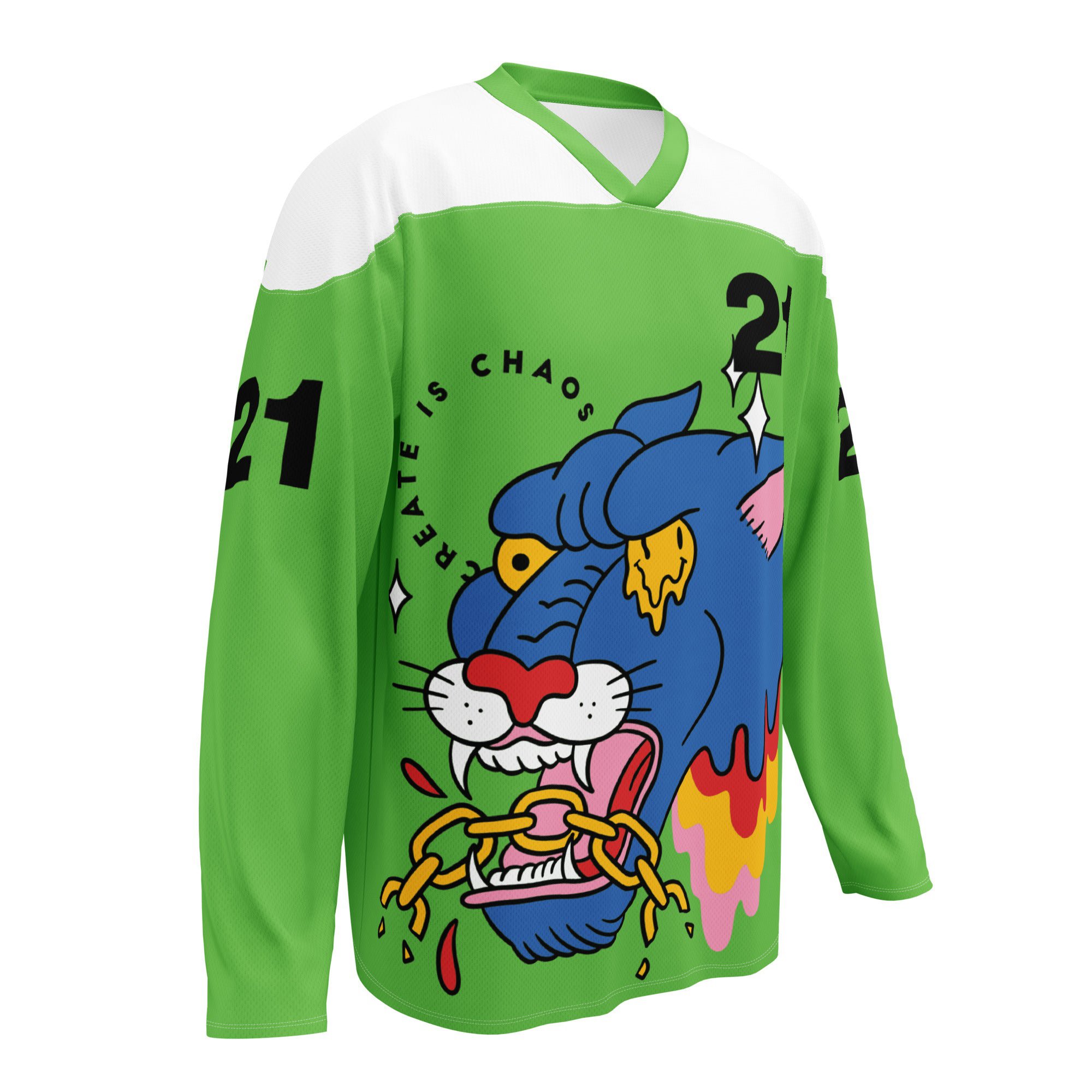 Top quality 100% polyester Jersey Casual Wear Hockey Jerseys Sublimation Funny Green Ice Hockey Jersey