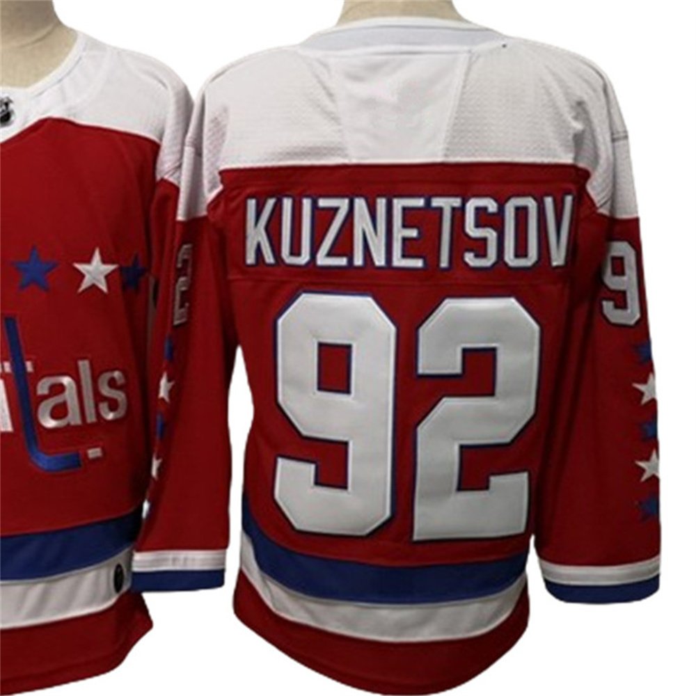 Custom team Hockey Jerseys 92# KUZNETSOV 77# OSHIE 70# HOLTBY Hockey Jersey Embroidery Shirts Sports Wear