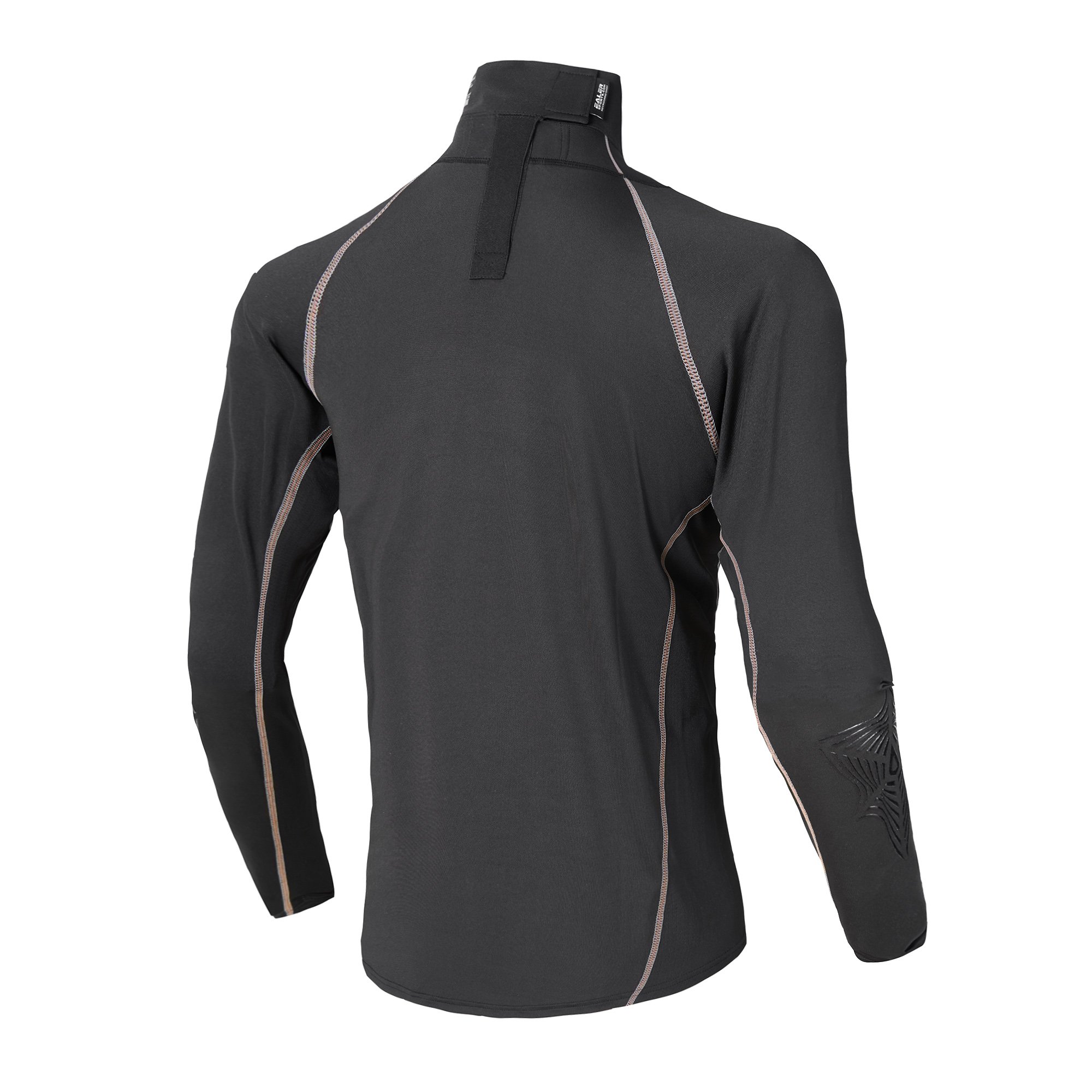Ealer logo hockey neck guard shirt compression shirt with neck guard custom logo long sleeve compression shirt
