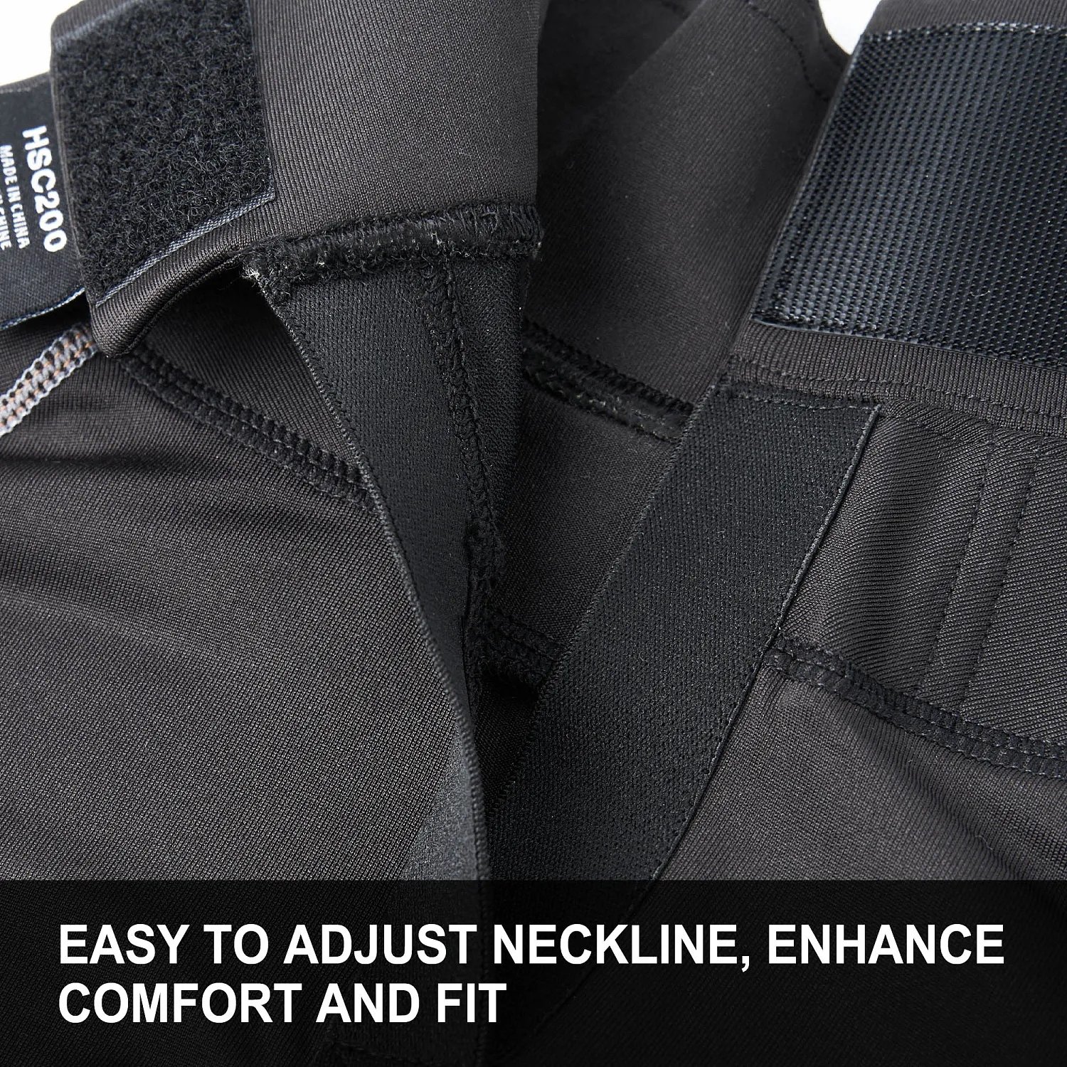 Ealer logo hockey neck guard shirt compression shirt with neck guard custom logo long sleeve compression shirt