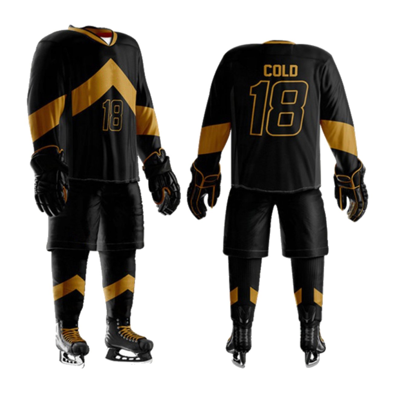 OEM Services Customized Sublimated Ice Hockey Uniforms Comfortable & Breathable Sets with Team Name 'Custom Team'