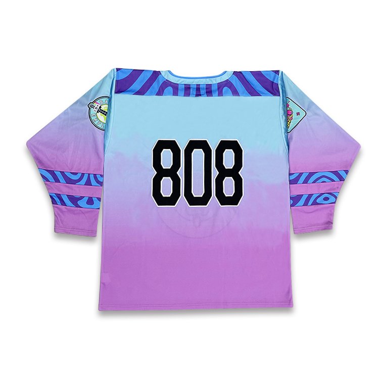 Custom Embroidered Hockey Jersey Ombre Tie Dye Ice Hockey Jersey Manufacturer