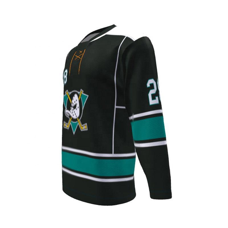 Wholesale 100% Polyester Ice Hockey Jersey Quick Dry Breathable Best Price Best Set OEM Hot Sale Sublimation Ice Hockey Jersey