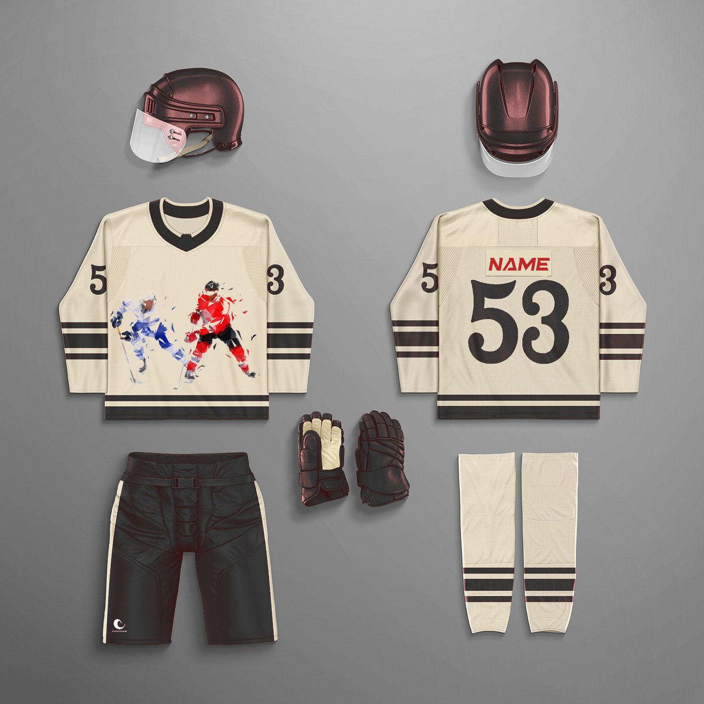 Top Sublimation Ice Hockey Jersey Breathable Adult Youth Ice Hockey Wear