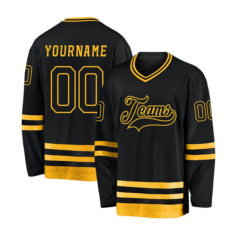 2022 custom polyester material practice shirts women black mesh hockey jersey with number