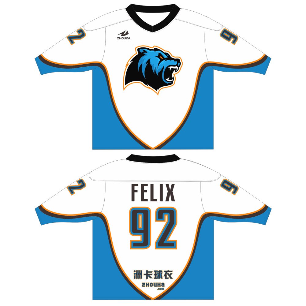 ZHOUKA 2020 custom design made sportswear hockey uniforms reveisible ice hockey jersey wear