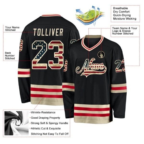 Team Canada Ice Hockey Jersey Design Wholesale Sublimation Breathable Hockey Uniform top quality mesh