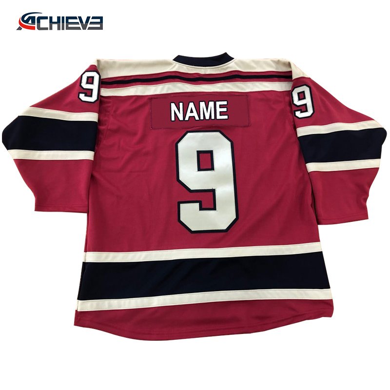 Hockey Jersey Shirt Wholesale Custom Blank Blues Embroidery Embroidered Set Unisex OEM Technics Logo Style Time Lead Sportswear