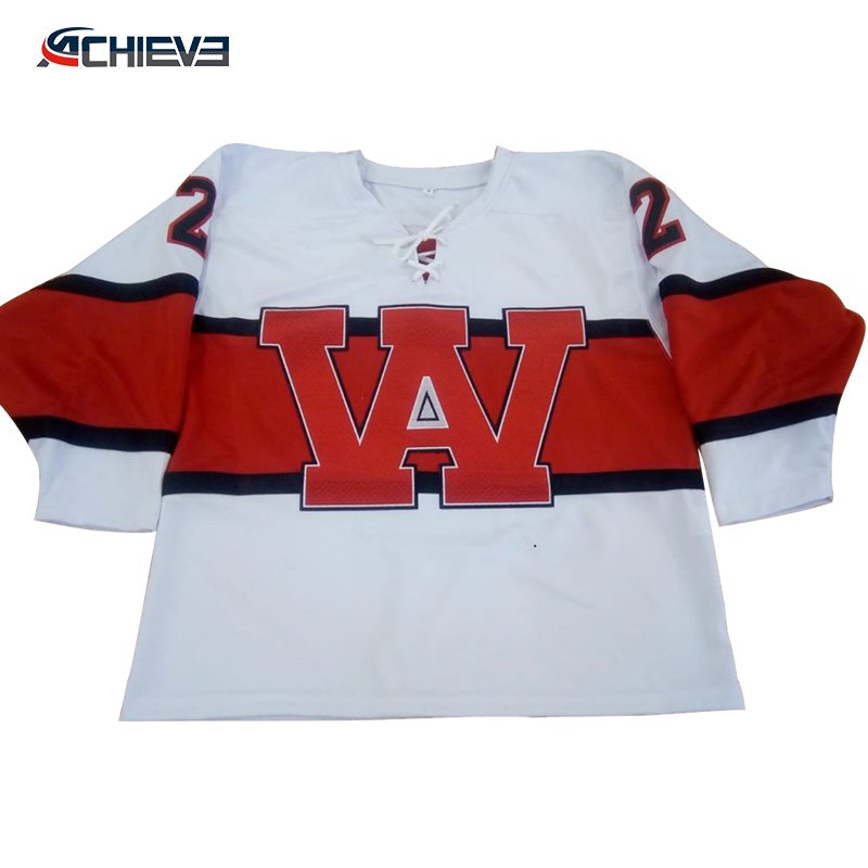 Hockey Jersey Shirt Wholesale Custom Blank Blues Embroidery Embroidered Set Unisex OEM Technics Logo Style Time Lead Sportswear