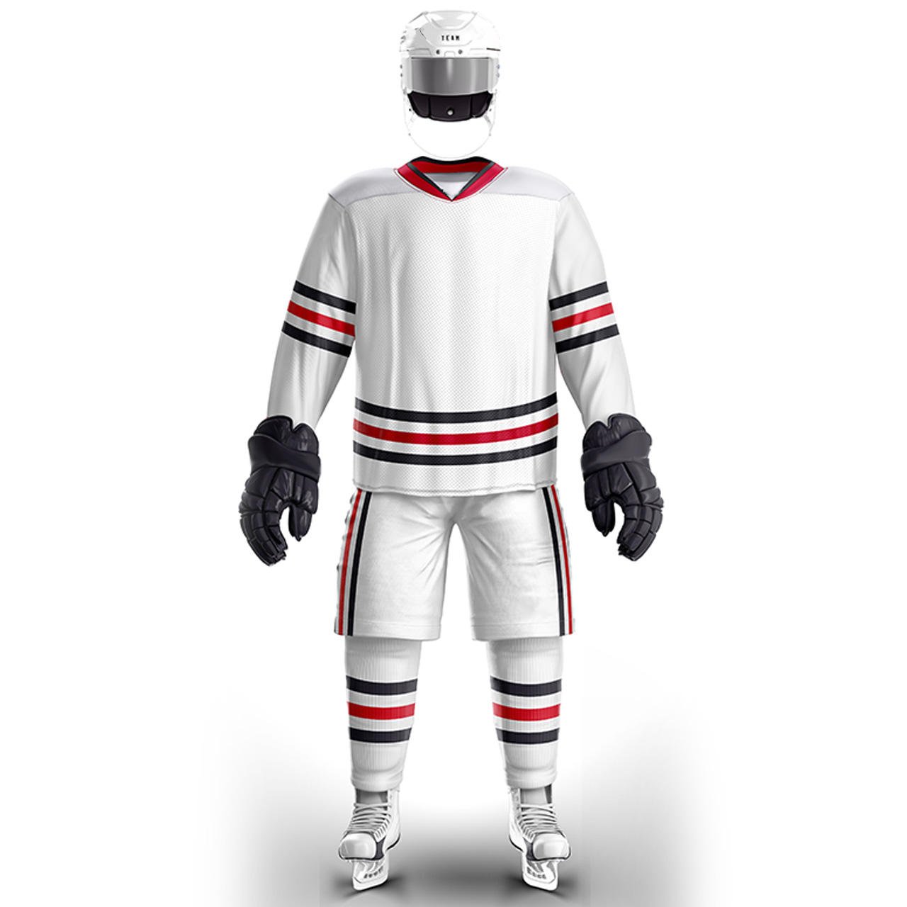 Factory Direct Sale Cheap Team Training Embroidery Printing Large Size Men's Ice Hockey Jersey Set