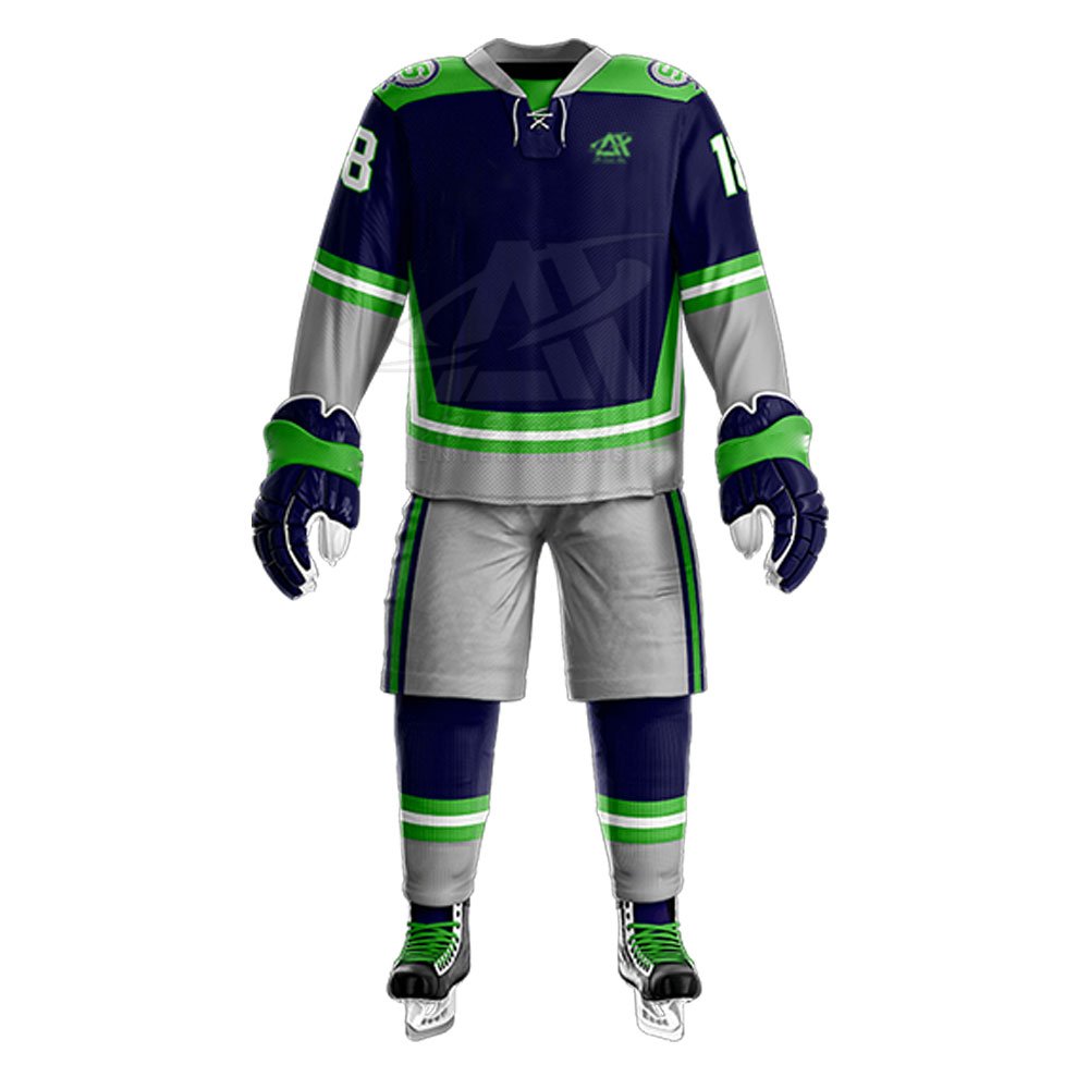 2024 Newest Style Custom Ice Hockey Uniforms 100% Polyester Fabric Men's Ice Hockey Uniform