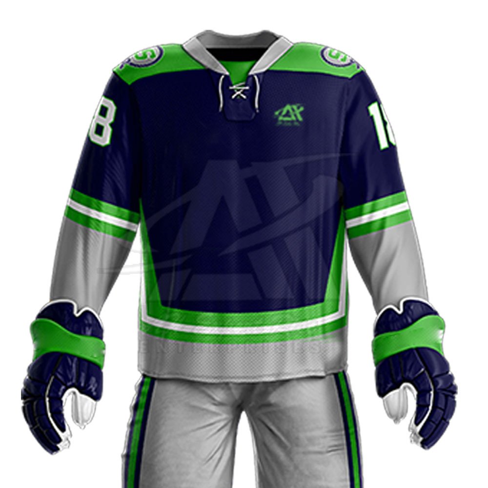 2024 Newest Style Custom Ice Hockey Uniforms 100% Polyester Fabric Men's Ice Hockey Uniform
