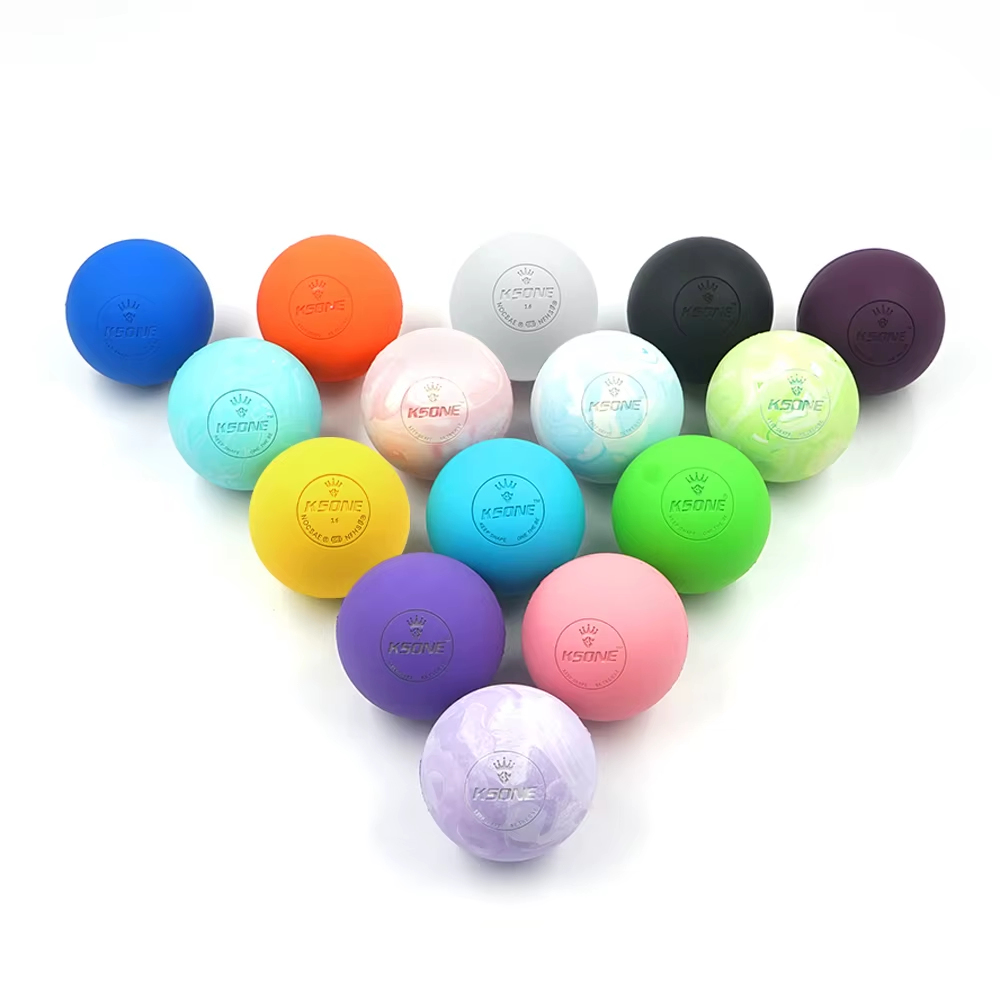 Factory Sale Custom Engraved logo 63mm Yoga Rubber Hand Massage Therapy Balls Solid Rubber Massage Balls Lacrosse Balls
