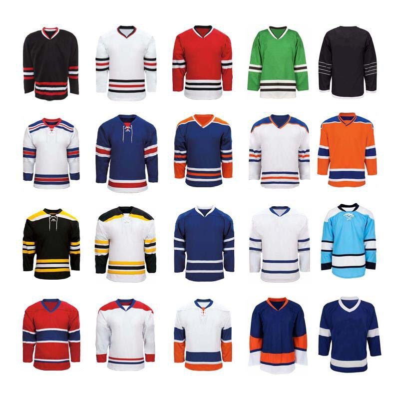 high quality oem custom ice hockey white blank uniform twill embroidery ice hockey jersey