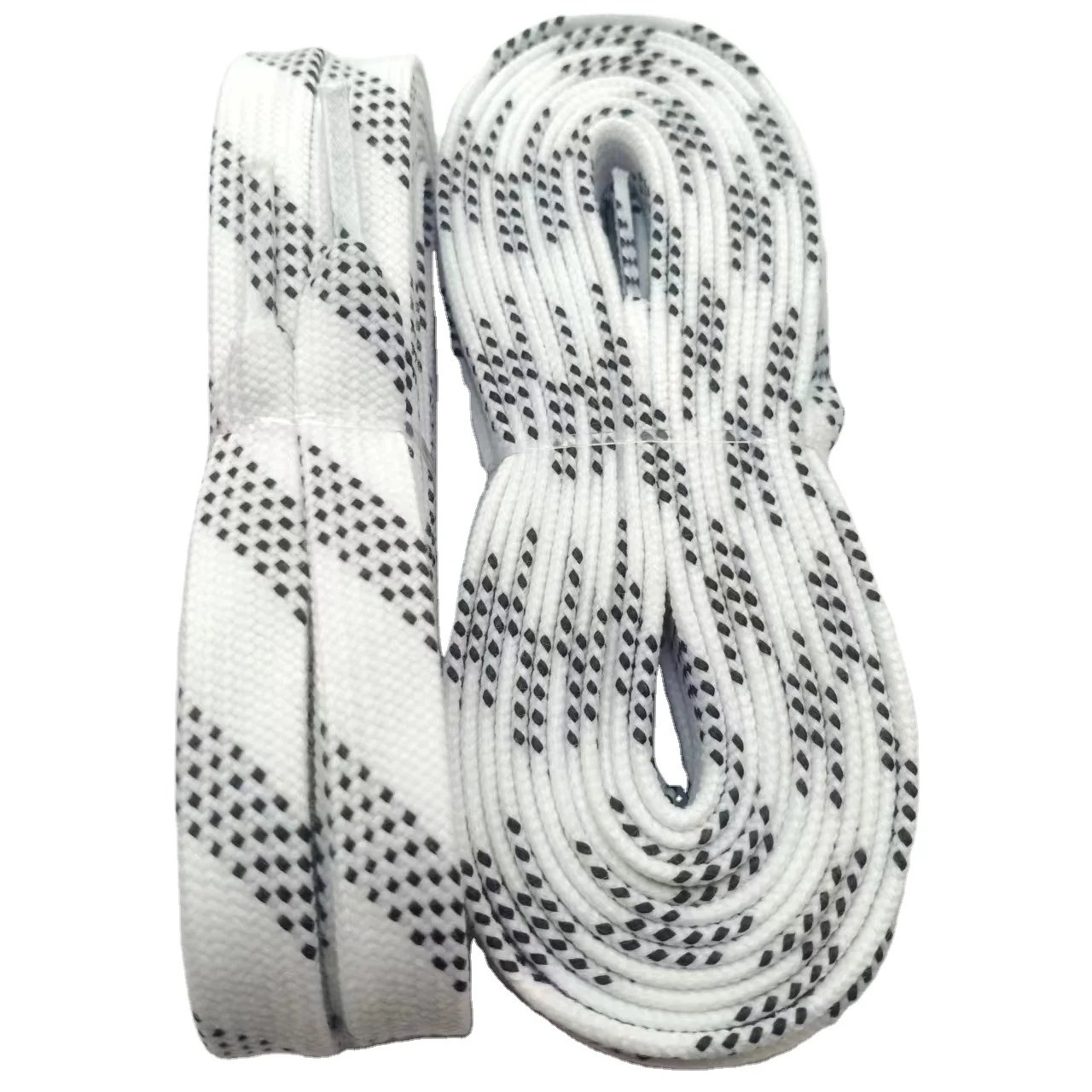 Customized polyester woven ice hockey waxed shoelaces