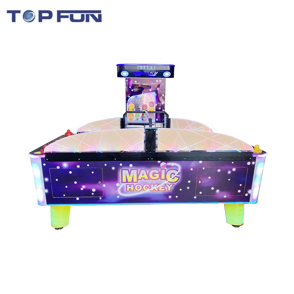 Factory Newest Design 4 Player Air Hockey Table Coin Operated Games Indoor Commercial Air Hockey