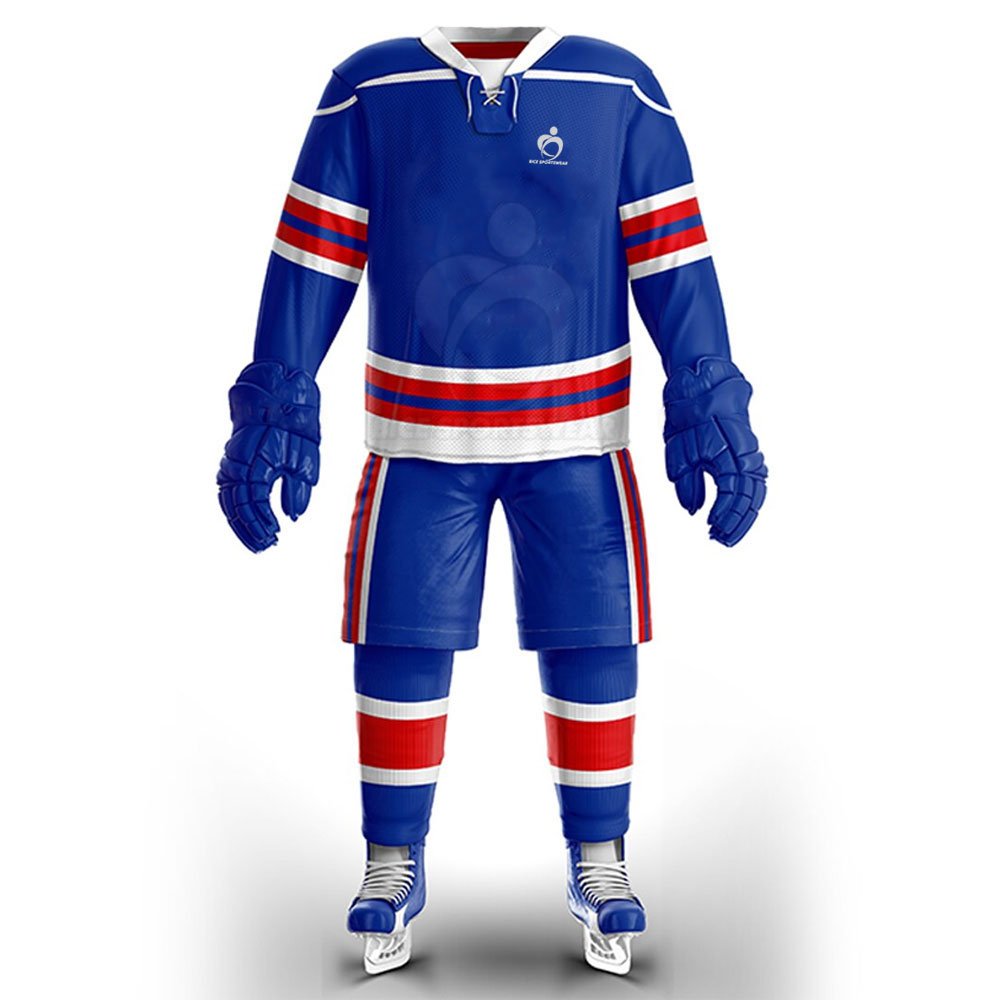 Latest Design Different Style Plain Color Ice Hockey Uniform 100% Polyester Ice Hockey Uniform Sets
