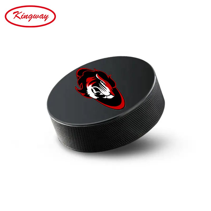 Professional Official Size Rubber Ice Hockey Puck Custom Logo For Hockey Sports
