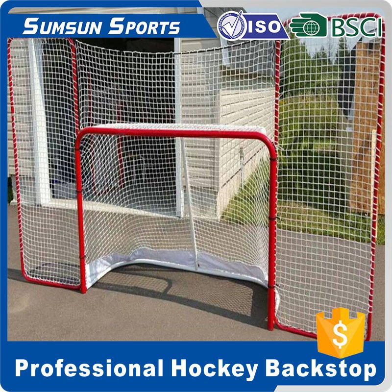 New Design Galvanized Steel Hockey Goal with 4mm Heavy Duty Polyester Net and PRO Backstop Net