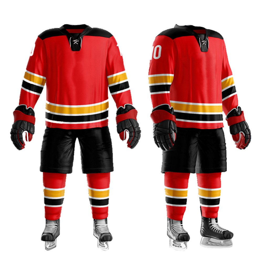 Custom Made Men's Ice Hockey Uniform New Design Plain Sports Wear with OEM Team Name Printing
