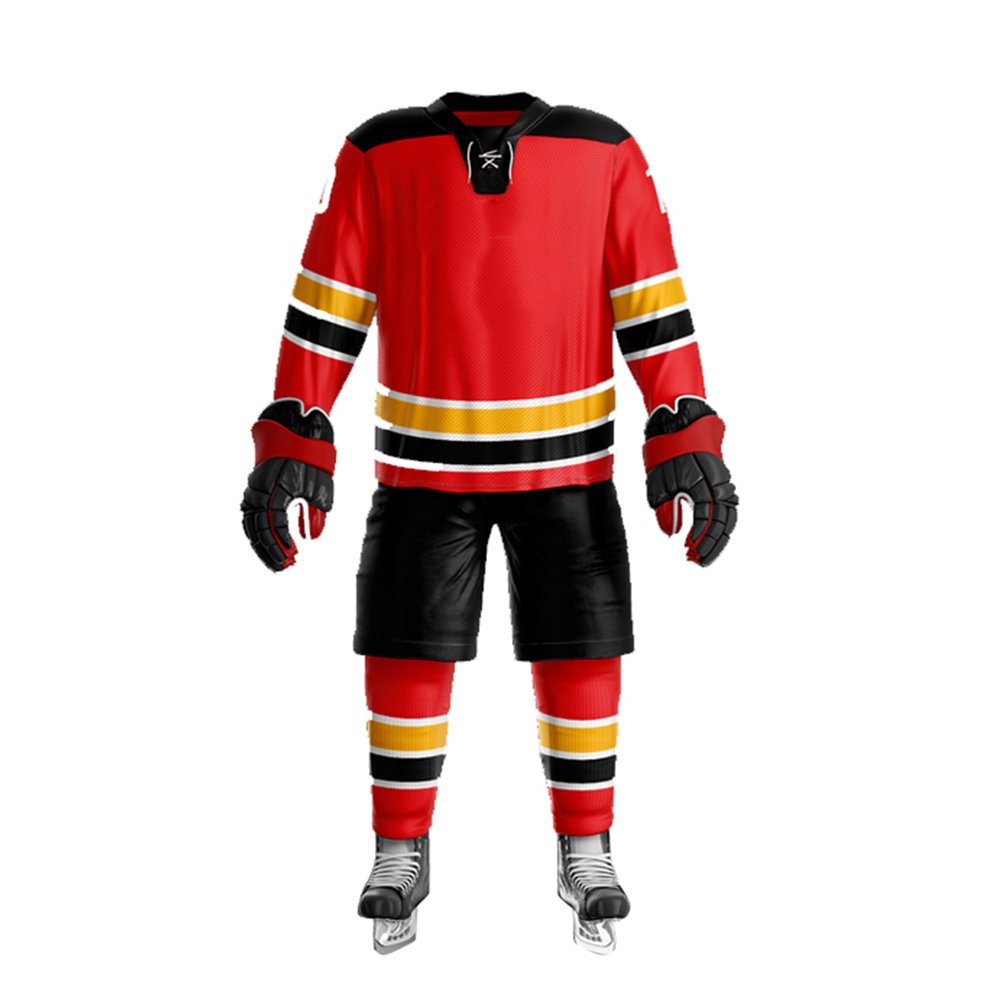 Custom Made Men's Ice Hockey Uniform New Design Plain Sports Wear with OEM Team Name Printing