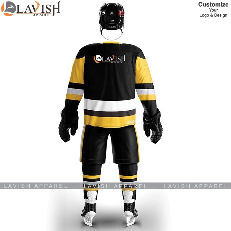 Wholesale Lavish Apparel Custom Made Ice Hockey Uniform Sublimation Plus Tackle Twill Jersey Pant OEM Team Name Practice Uniform