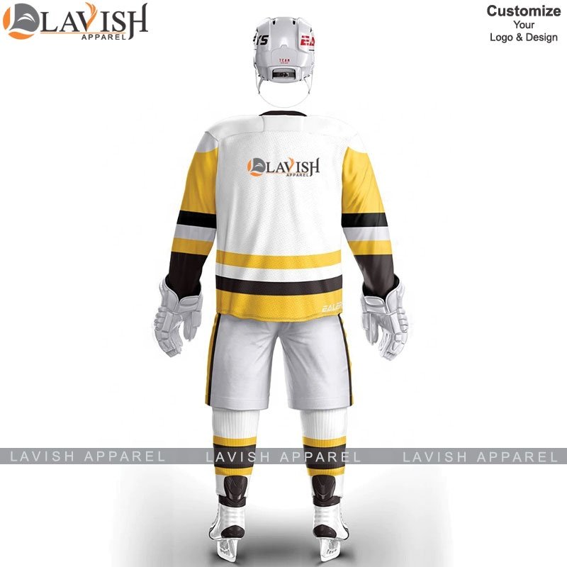 Wholesale Lavish Apparel Custom Made Ice Hockey Uniform Sublimation Plus Tackle Twill Jersey Pant OEM Team Name Practice Uniform