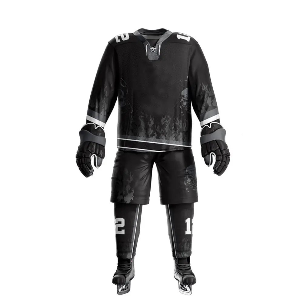 Embroidery Design Your Own Hockey Uniform Custom Design Wholesale Sublimation Mens Team Ice Hockey Uniform