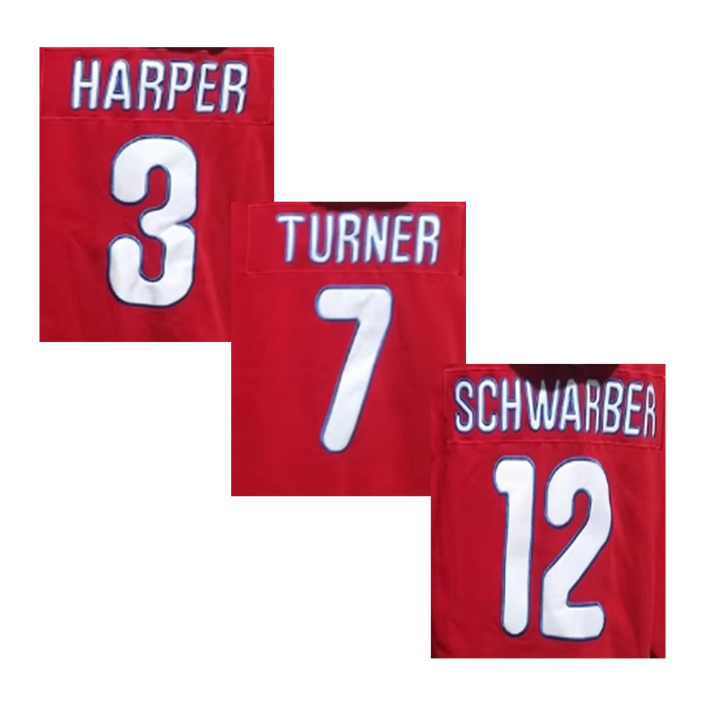 2023 New Stitched American Teams Hockey Jerseys Philadelphia 3 Harper 7 Turner 12 Schwarber