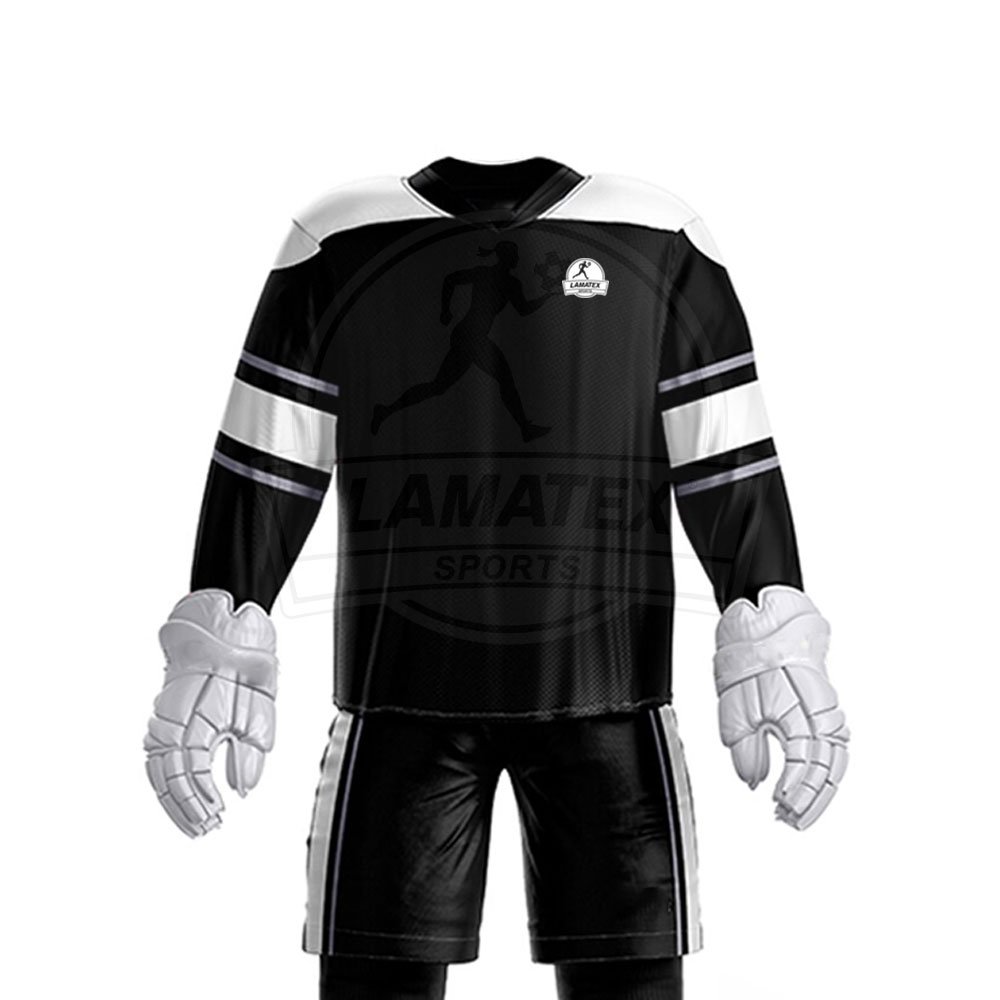 Custom Design 100% Polyester Ice Hockey Uniform Comfortable and Size Adjustable Custom Team Name Print in Stock-Sets Style