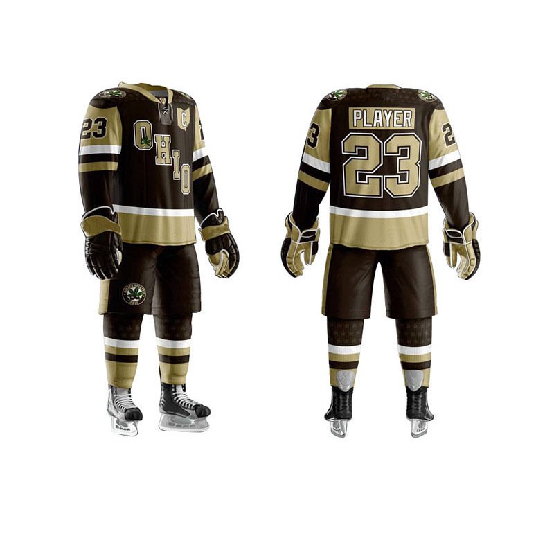 Custom vintage twill embroidered youth double sided mens team reversible sublimated ice hockey jersey