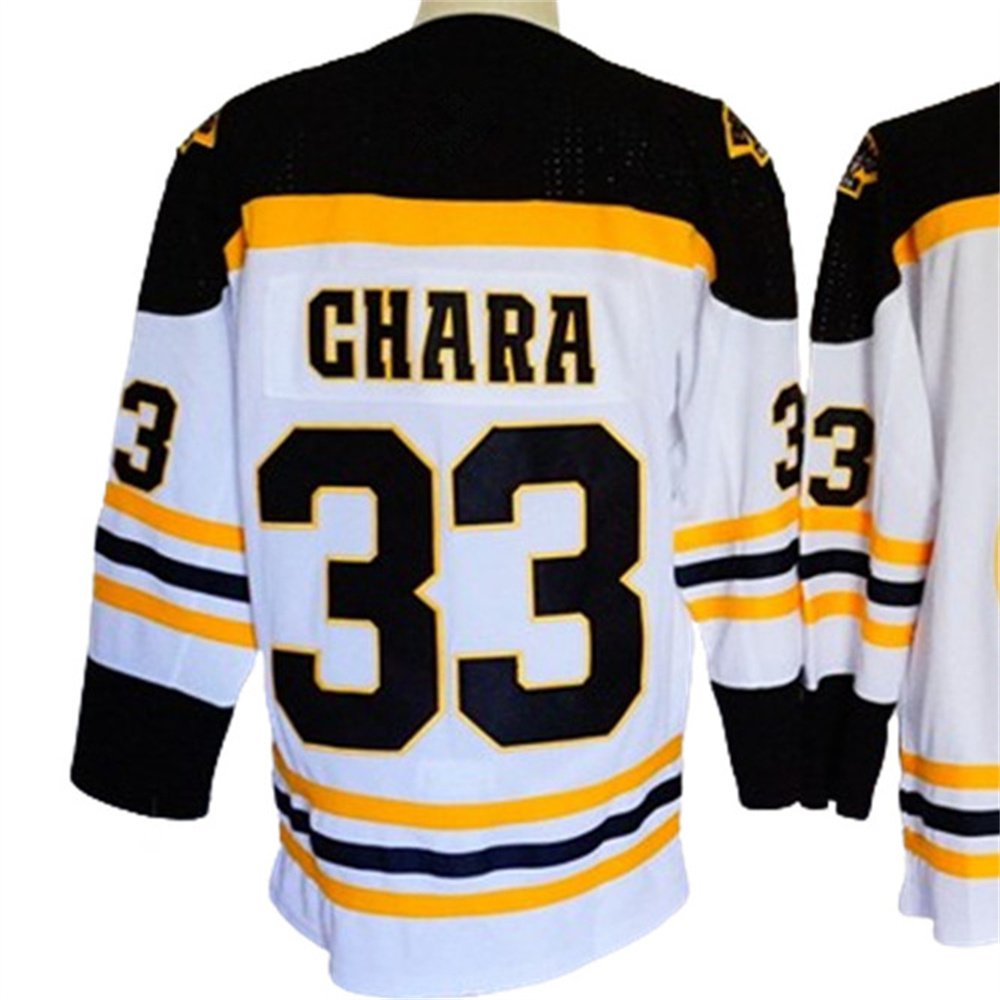 New Custom team Hockey Jerseys 33# GHARA 37# BERGERON 40# RASK Hockey Jersey Embroidery Shirts Sports Wear