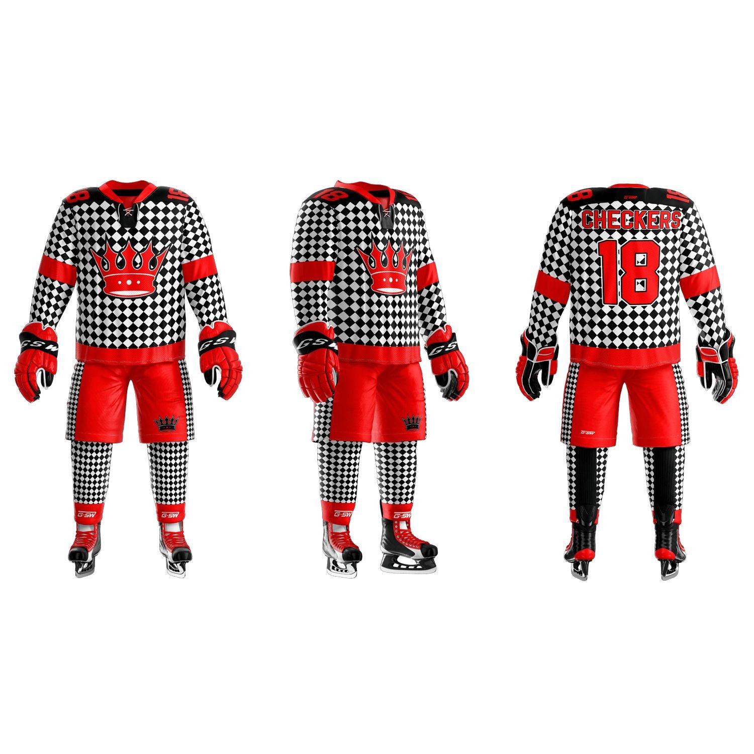 Top Quality 100% Polyester Team Breathable Field Hockey Uniforms Men Sublimation Ice Hockey