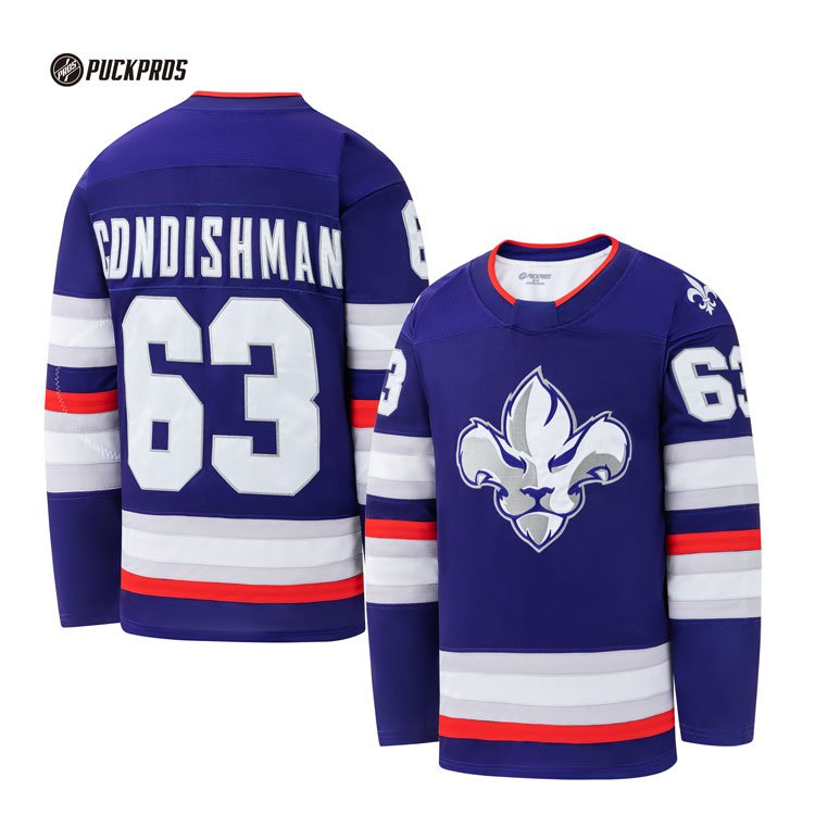 Breathable 100% Polyester Mesh Fabric Custom Logo Hockey Team jersey Tackle Twill Sublimated Ice Hockey Jersey