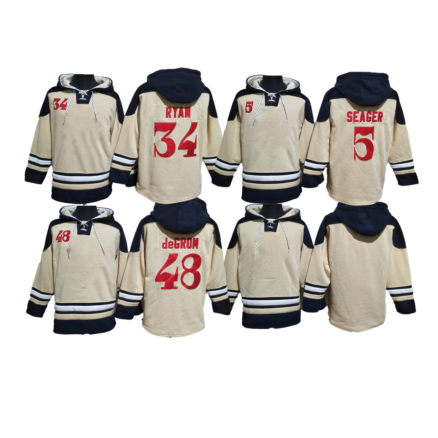 2023 New Stitched American Teams Hockey Jerseys New York 5 Seager 34 Ryan 48 Degrom