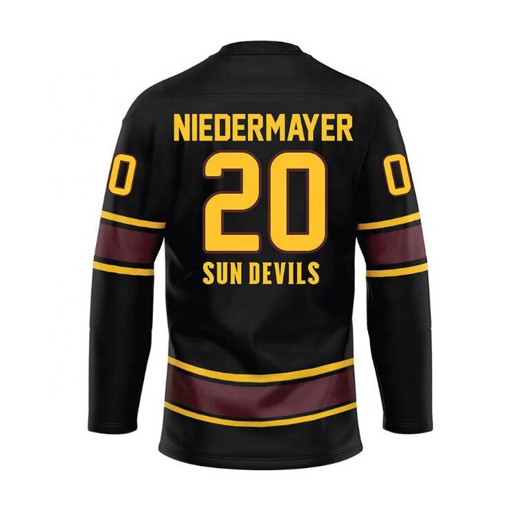 Wholesale blank lace collar plain custom hockey jersey