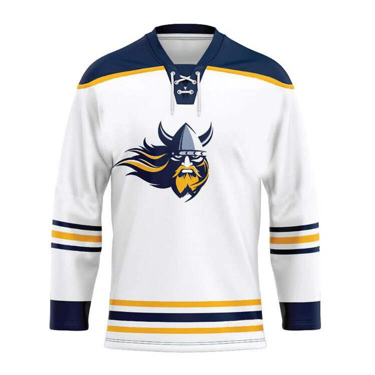 Wholesale blank lace collar plain custom hockey jersey