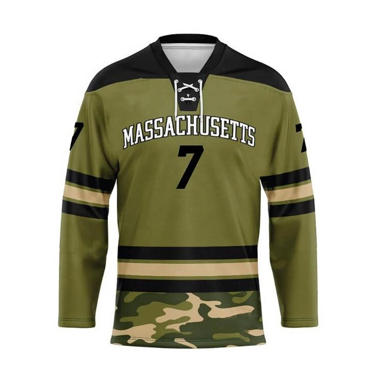Wholesale blank lace collar plain custom hockey jersey