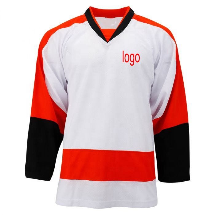 TEX Ice Hockey practice 100% Polyester Air mesh V Neck long sleeve unisex Sports custom plain jersey hockey