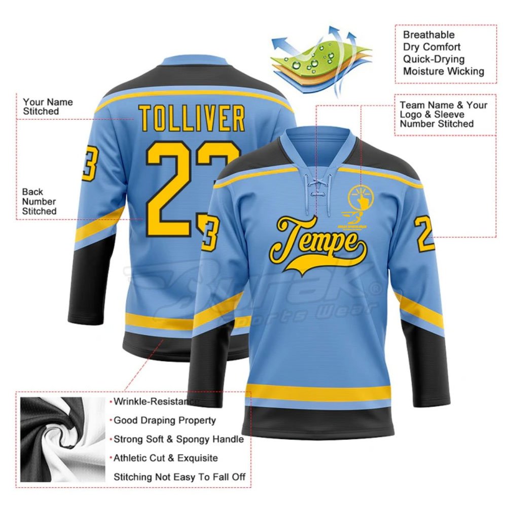 Wholesale Sublimated Can Be Customized Design And Logo Sweat Reversible Ice Hockey Jersey For Men