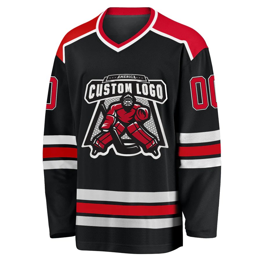 Design Team Number Practice Hockey Sports Wear Men Youth Custom Blank Logo Hockey Jersey Polyester Mesh