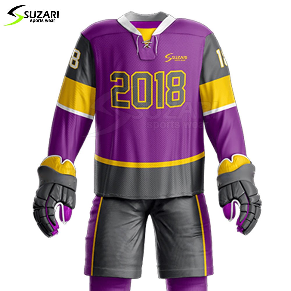New Popular Design Plain Ice Hockey Uniform Best Quality New Design Youth Ice Hockey Uniform